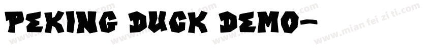Peking Duck DEMO字体转换